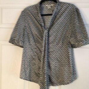Vintage, like new button-up blouse with tie